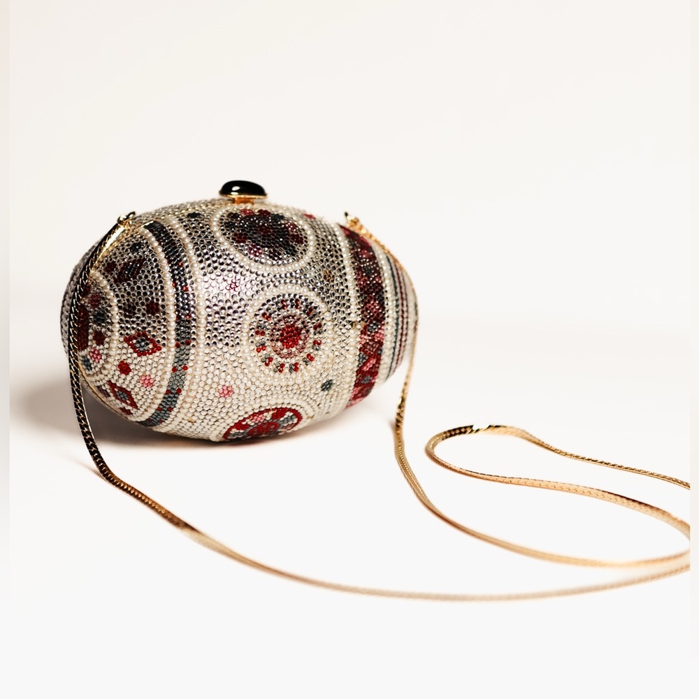 Judith Lieber vintage evening purse with chain egg shape